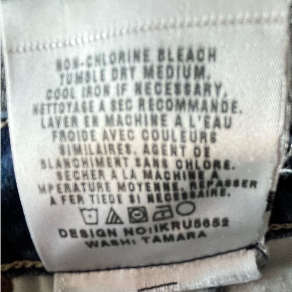 Joe's Jeans Cigarette Slim Fit Dark Blue Distressed Wash  Raw Hem Size 25 EUC - Picture 9 of 12